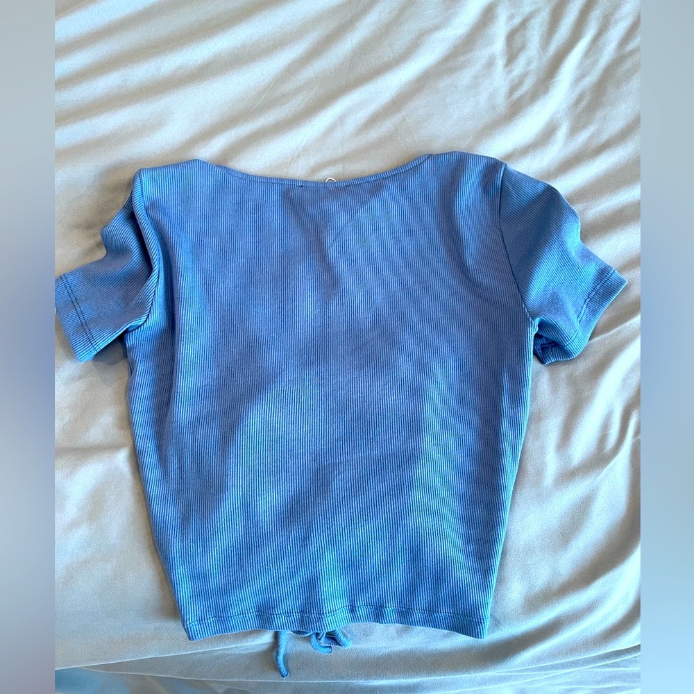 Blue crop top